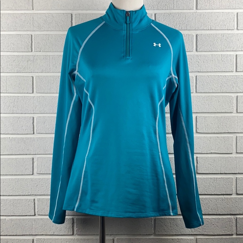 Under Armour green size large half zip top